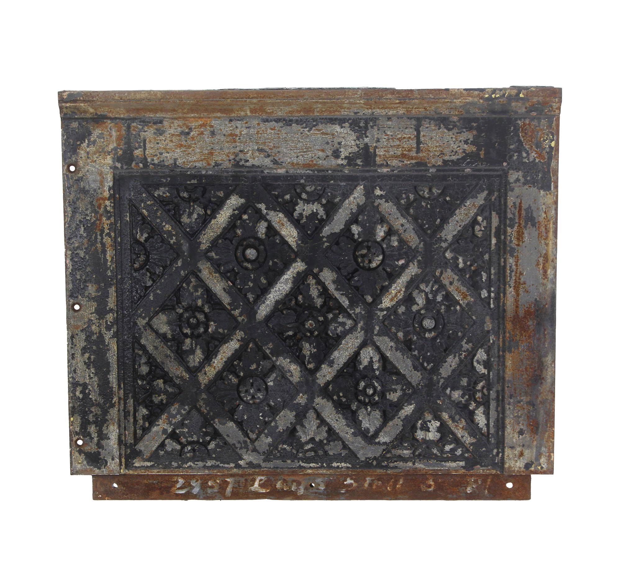 Reclaimed Ornate Floral Cast Iron Panel 39 x 33 | Olde Good Things